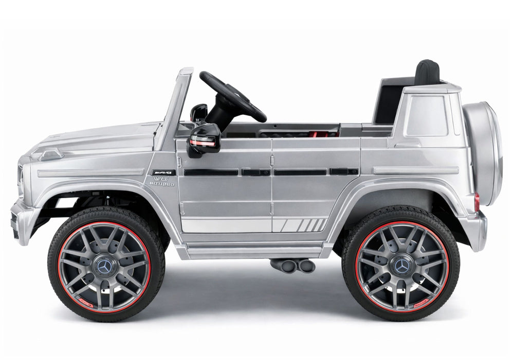 Mercedes AMG G 63 sidabrinis dažytas Battery-Operated automobilis - nuotrauka 8
