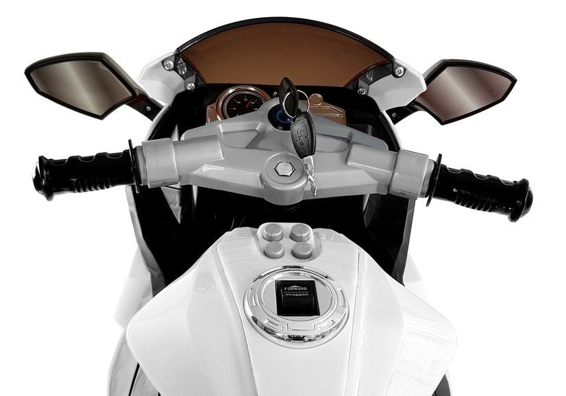 TR1603 vaikiškas elektrinis motociklas baltas - nuotrauka 8