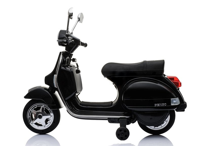 Vespa Scooter Electric Ride On Motorcycle - Black - attēls 8