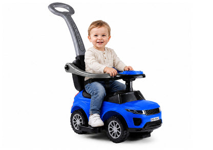 614W Toddlers Ride On Push Along with Parent Handle - Blue - attēls 3