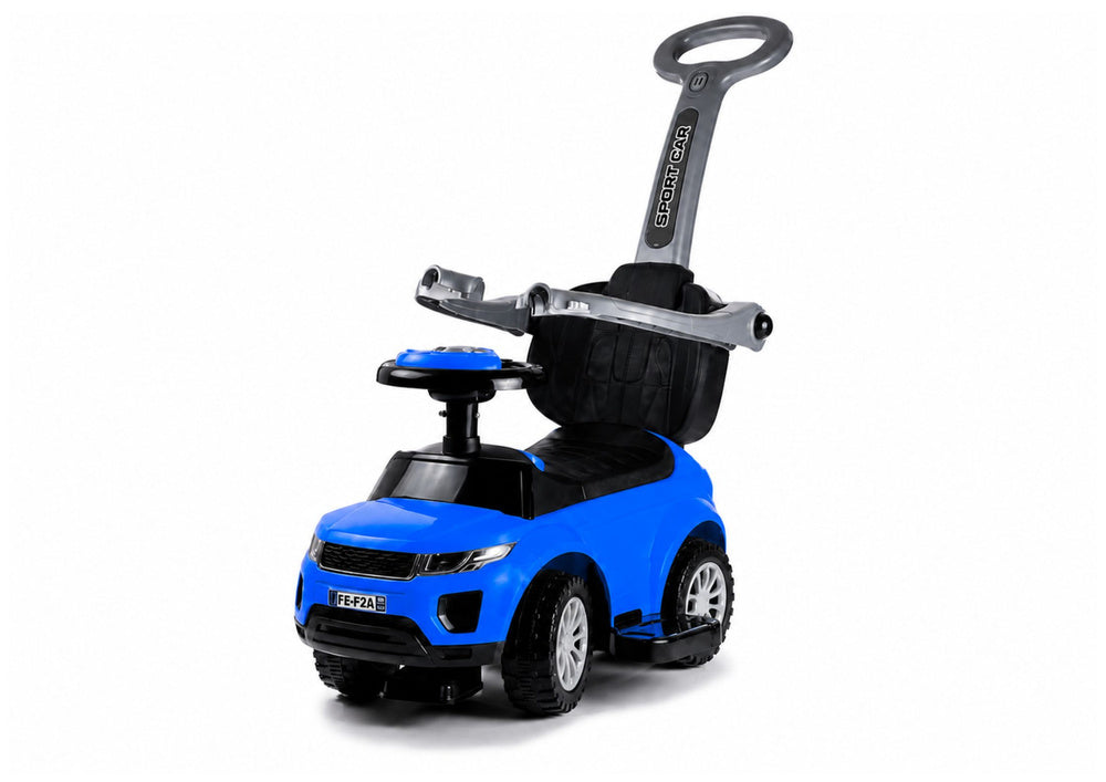 614W Toddlers Ride On Push Along with Parent Handle - Blue - attēls 5