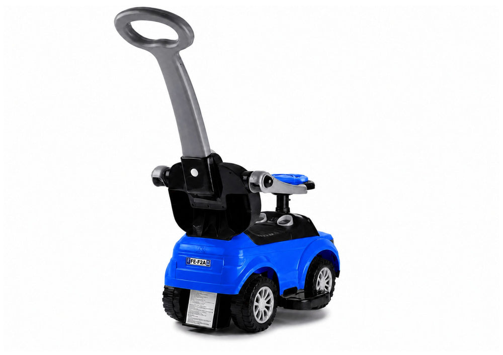 614W Toddlers Ride On Push Along with Parent Handle - Blue - attēls 6