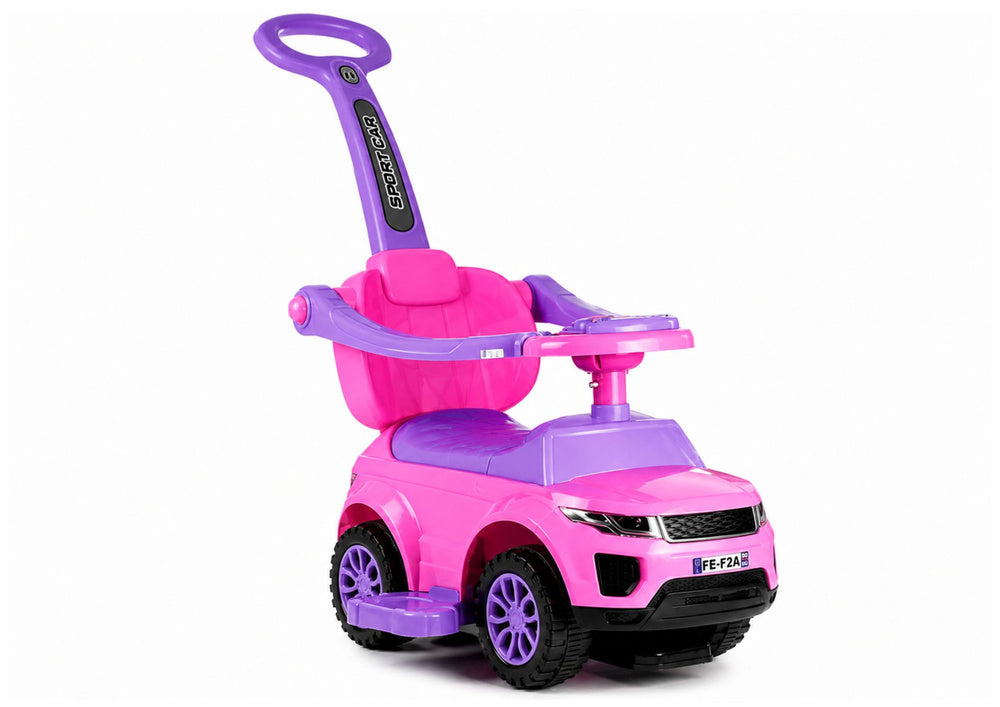 614W Toddlers Ride On Push Along with Parent Handle - Pink - image 2