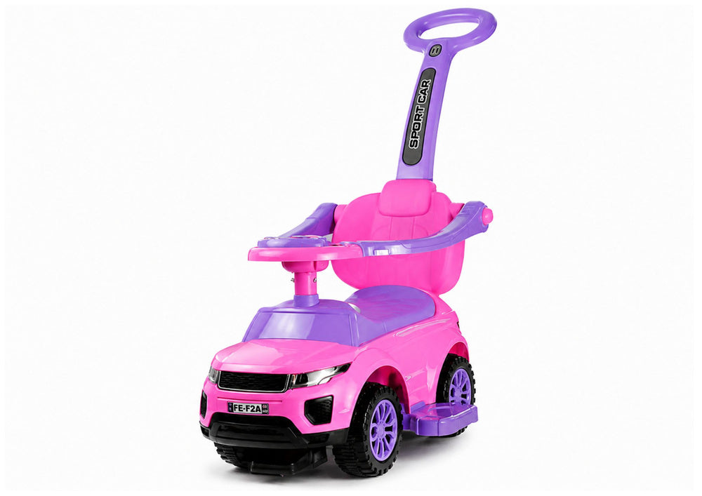 614W Toddlers Ride On Push Along with Parent Handle - Pink - image 4