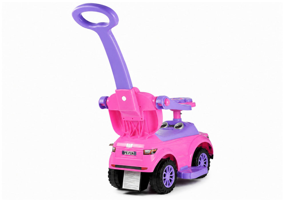 614W Toddlers Ride On Push Along with Parent Handle - Pink - image 6