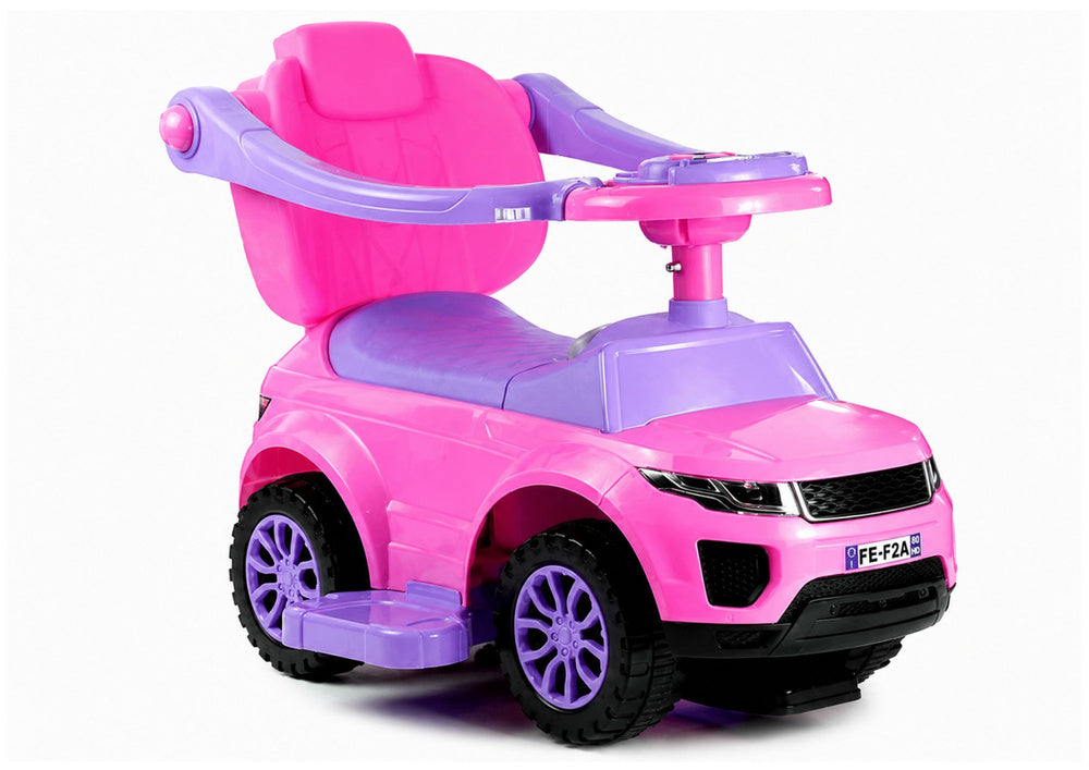614W Toddlers Ride On Push Along with Parent Handle - Pink - image 7