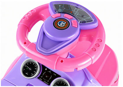 614W Toddlers Ride On Push Along with Parent Handle - Pink - image 8