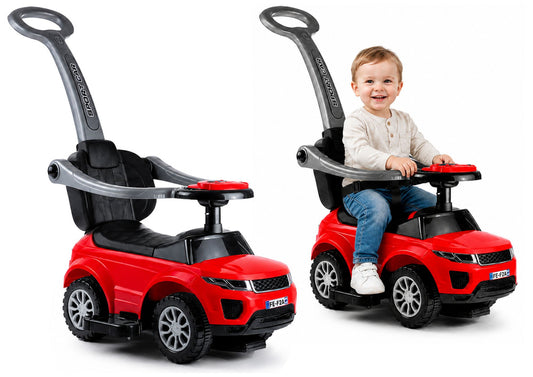 614W Toddlers Ride On Push Along with Parent Handle - Red - attēls 1