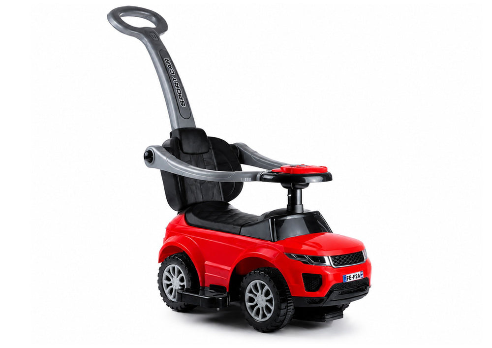614W Toddlers Ride On Push Along with Parent Handle - Red - attēls 2