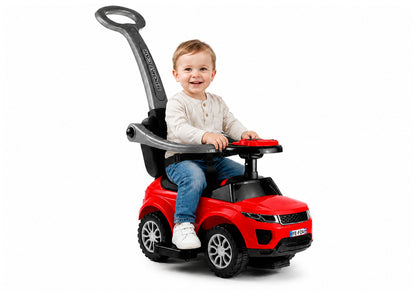 614W Toddlers Ride On Push Along with Parent Handle - Red - attēls 3