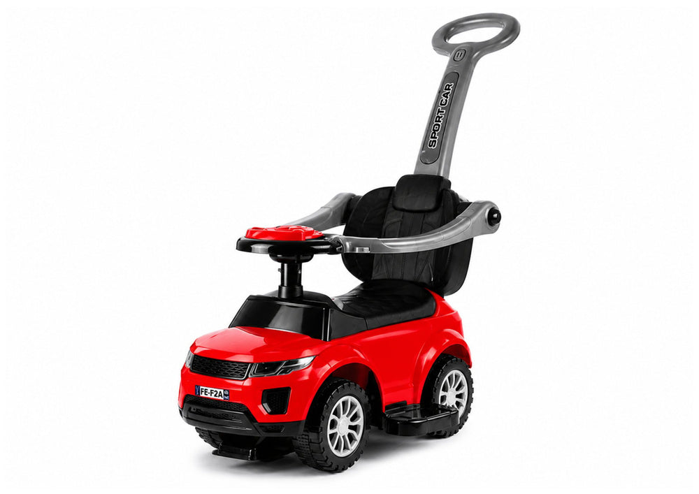 614W Toddlers Ride On Push Along with Parent Handle - Red - attēls 4