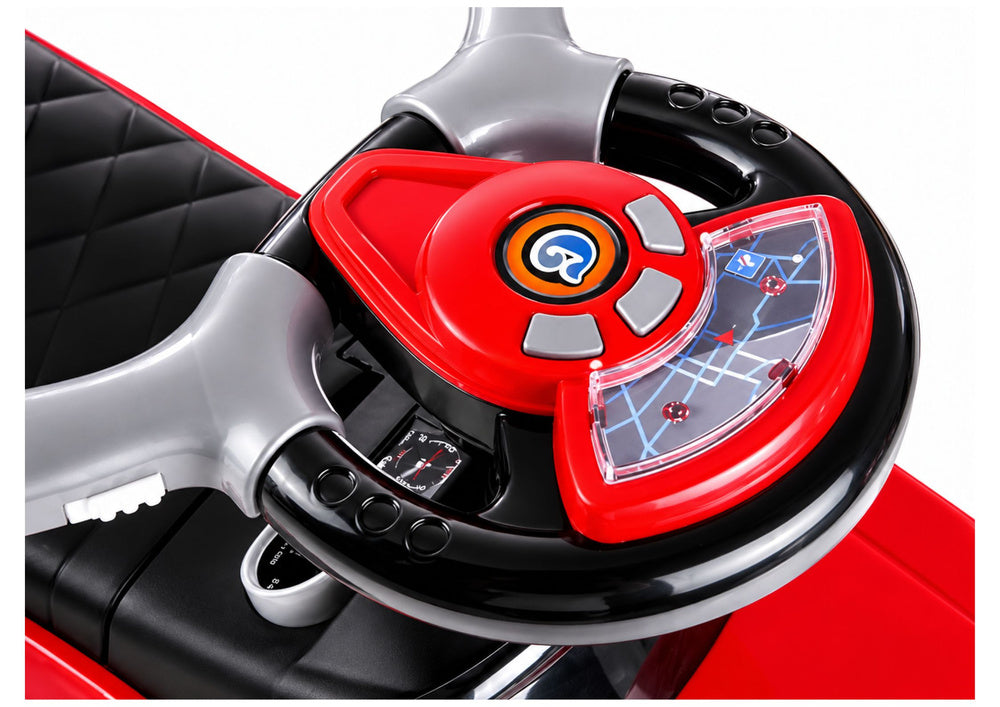 614W Toddlers Ride On Push Along with Parent Handle - Red - attēls 8