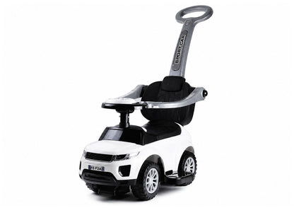 614W Toddlers Ride On Push Along with Parent Handle - White - image 3