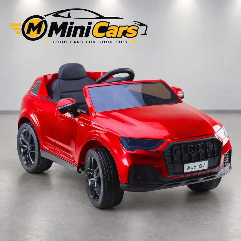 Red Audi Q7 children's electric ride-on car