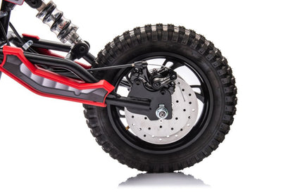 A9901 Red Battery-powered Motocross Bike - attēls 7