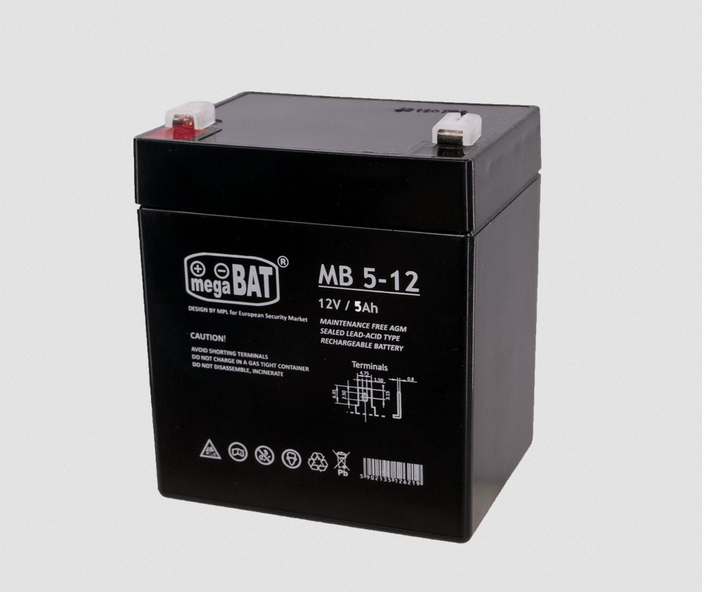 AGM Gel Battery For A Car For A 12V 5Ah Battery - attēls 2
