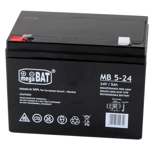 AGM gel battery for a vehicle with a 24V5AH battery - attēls 1