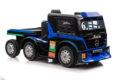 Battery Car Mercedes XMX622B Semi-trailer Navy Blue LCD - attēls 1