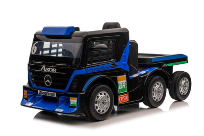 Battery Car Mercedes XMX622B Semi-trailer Navy Blue LCD - attēls 4