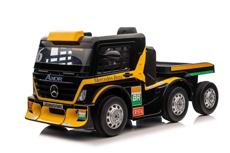 Battery Car Mercedes XMX622B Semi-trailer Yellow LCD - attēls 3