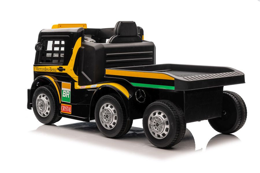 Battery Car Mercedes XMX622B Semi-trailer Yellow LCD - attēls 4