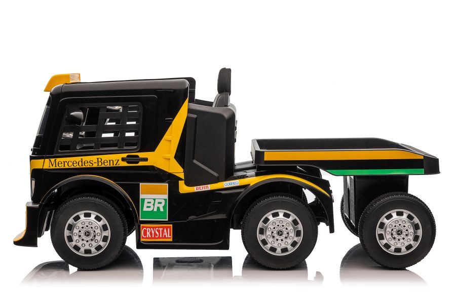Battery Car Mercedes XMX622B Semi-trailer Yellow LCD - attēls 5