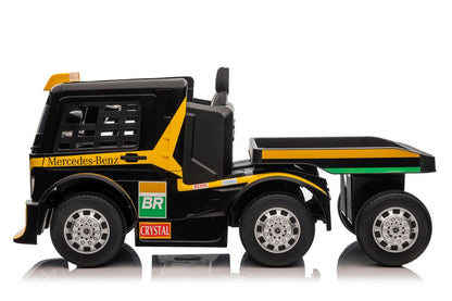Battery Car Mercedes XMX622B Semi-trailer Yellow LCD - attēls 5