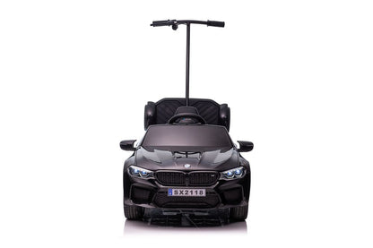 Battery-operated car BMW M5 with platform for parent, black lacquered - attēls 3