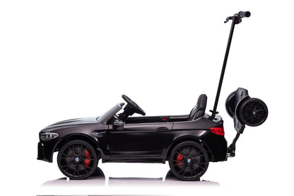 Battery-operated car BMW M5 with platform for parent, black lacquered - attēls 6
