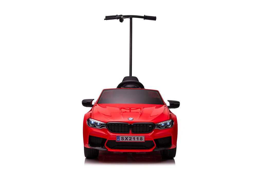 Battery-operated car BMW M5 with platform for parent, red, lacquered - attēls 2
