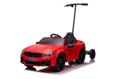 Battery-operated car BMW M5 with platform for parent, red, lacquered - attēls 4