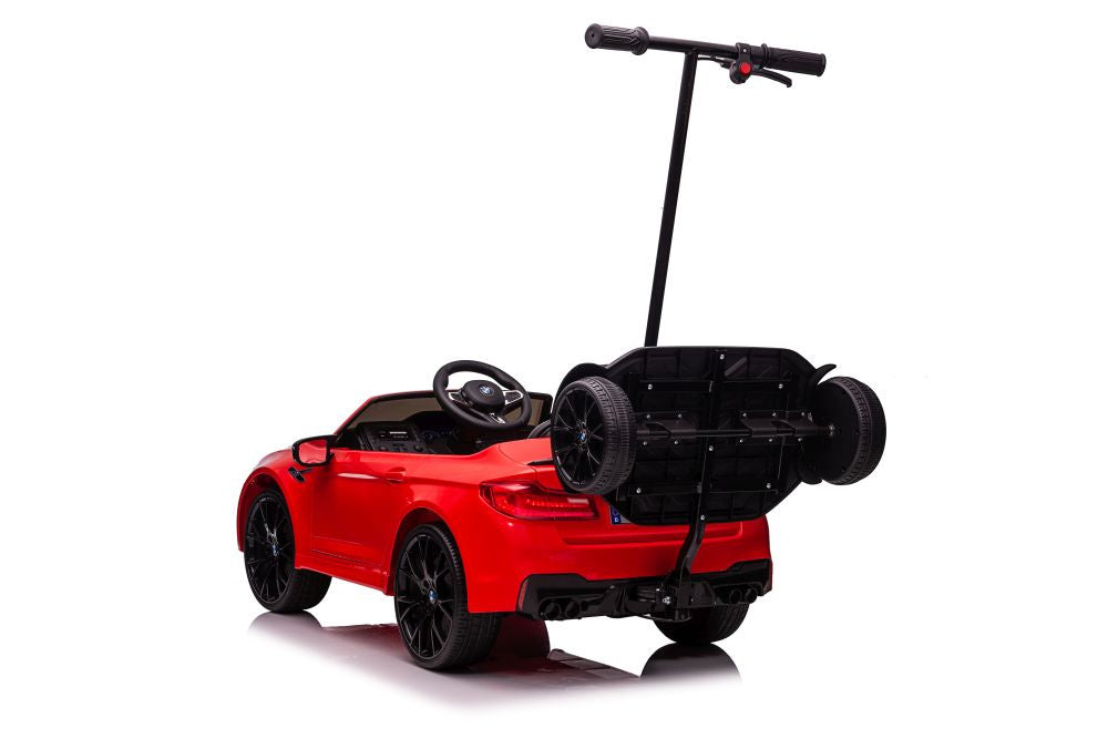 Battery-operated car BMW M5 with platform for parent, red, lacquered - attēls 8