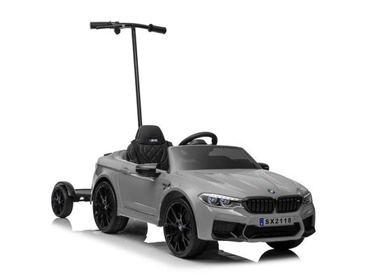Battery-operated car BMW M5 with platform for parent,silver - attēls 1