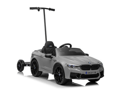 Battery-operated car BMW M5 with platform for parent,silver - attēls 2