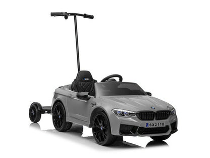 Battery-operated car BMW M5 with platform for parent,silver - attēls 5