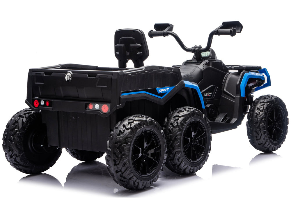 Battery-Operated Quad ATV 6 Wheels With Trailer JC606 24V 4x4 Blue - attēls 3