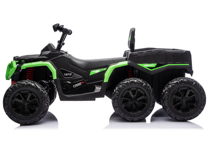 Battery-Operated Quad ATV 6 Wheels With Trailer JC606 24V 4x4 Green - attēls 5
