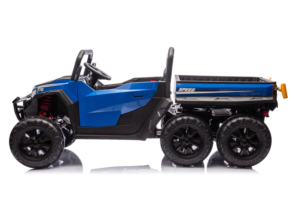 Battery Operated Vehicle 6 Wheels XB-1038A 4x4 24V Blue - attēls 3