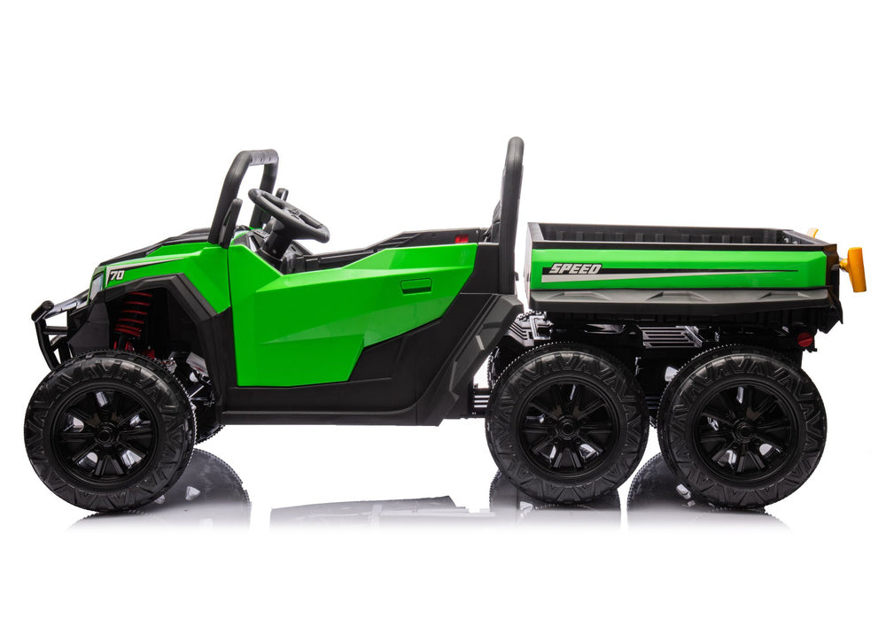 Battery Operated Vehicle 6 Wheels XB-1038A 4x4 24V Green - attēls 3