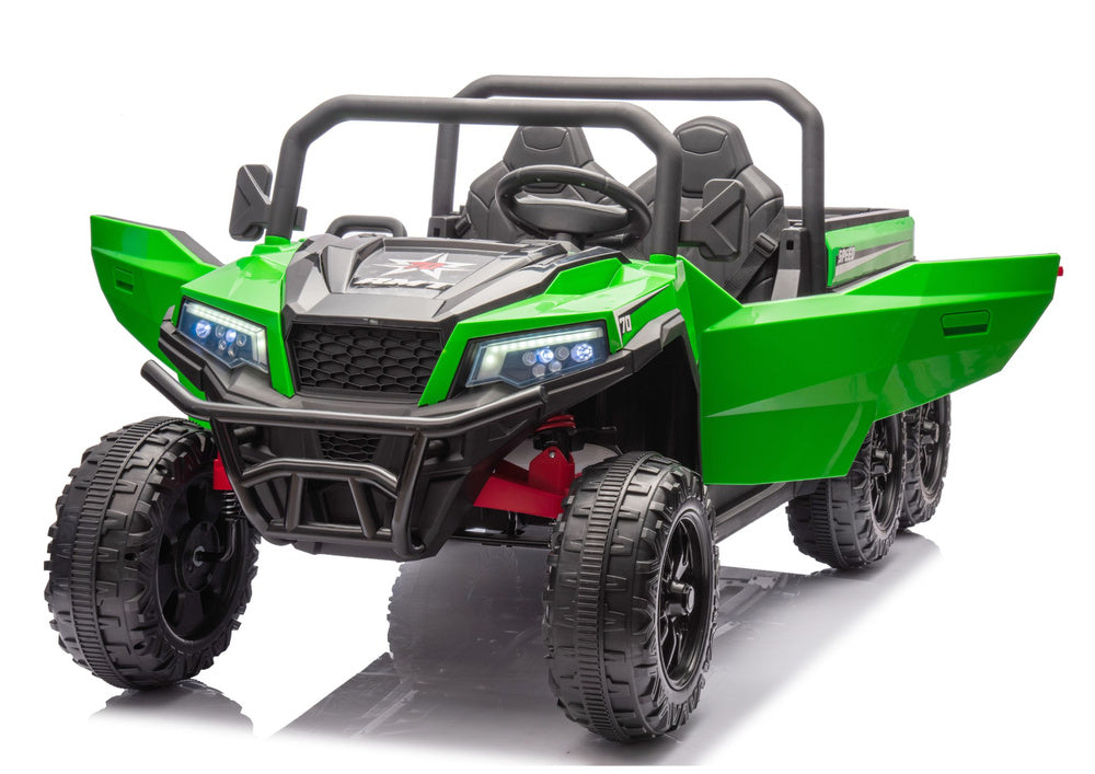 Battery Operated Vehicle 6 Wheels XB-1038A 4x4 24V Green - attēls 6
