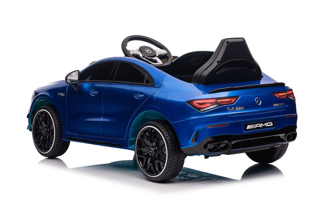 Battery-powered car Mercedes CLA 45s AMG Blue Painted 4x4 - attēls 4