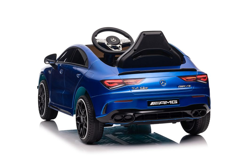 Battery-powered car Mercedes CLA 45s AMG Blue Painted 4x4 - attēls 5