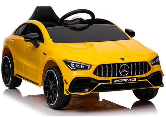 Battery-powered car Mercedes CLA 45s AMG Yellow 4x4 - attēls 1