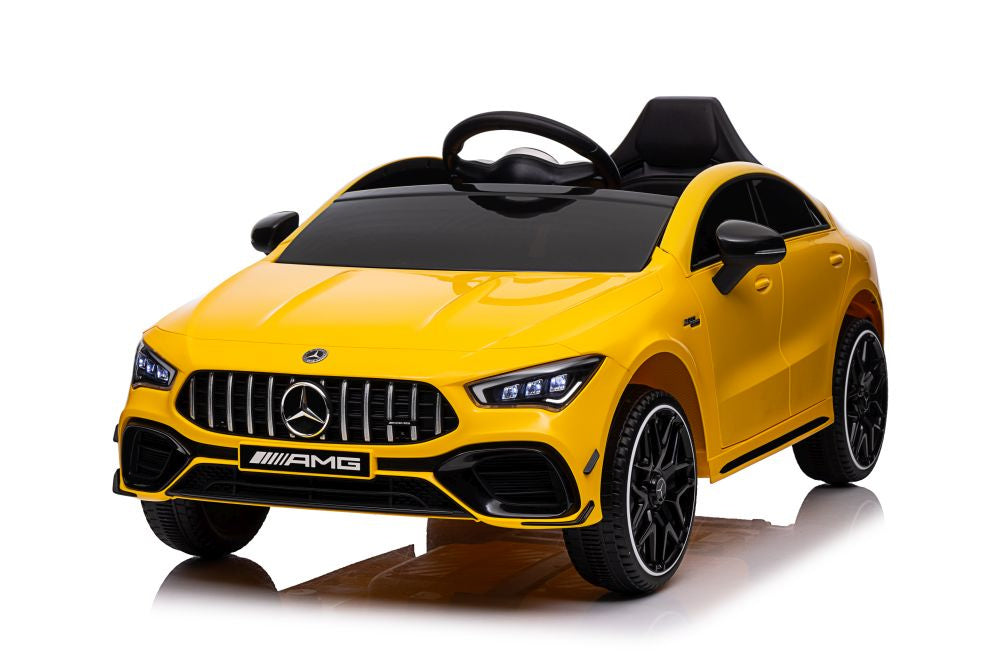Battery-powered automobilis Mercedes CLA 45s AMG geltonas 4x4 - nuotrauka 2