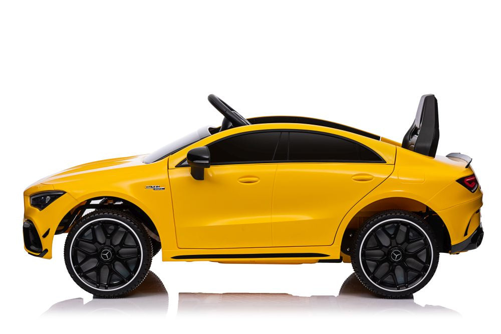 Battery-powered automobilis Mercedes CLA 45s AMG geltonas 4x4 - nuotrauka 3