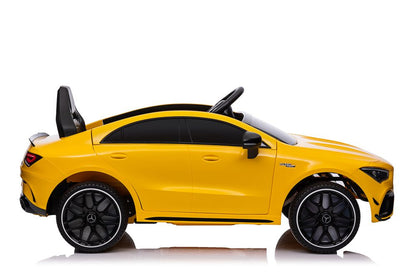 Battery-powered automobilis Mercedes CLA 45s AMG geltonas 4x4 - nuotrauka 6