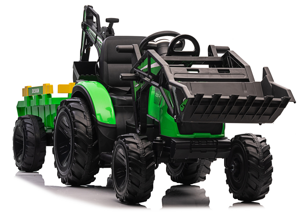 Battery-powered excavator with trailer SX2068 Green - attēls 2