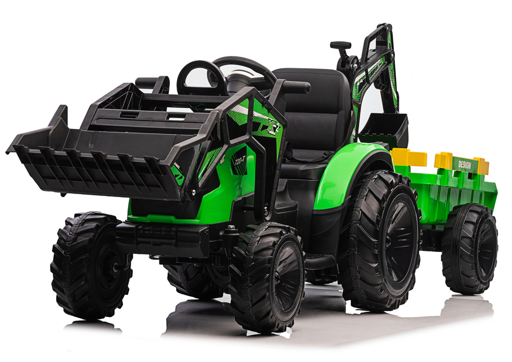 Battery-powered excavator with trailer SX2068 Green - attēls 3
