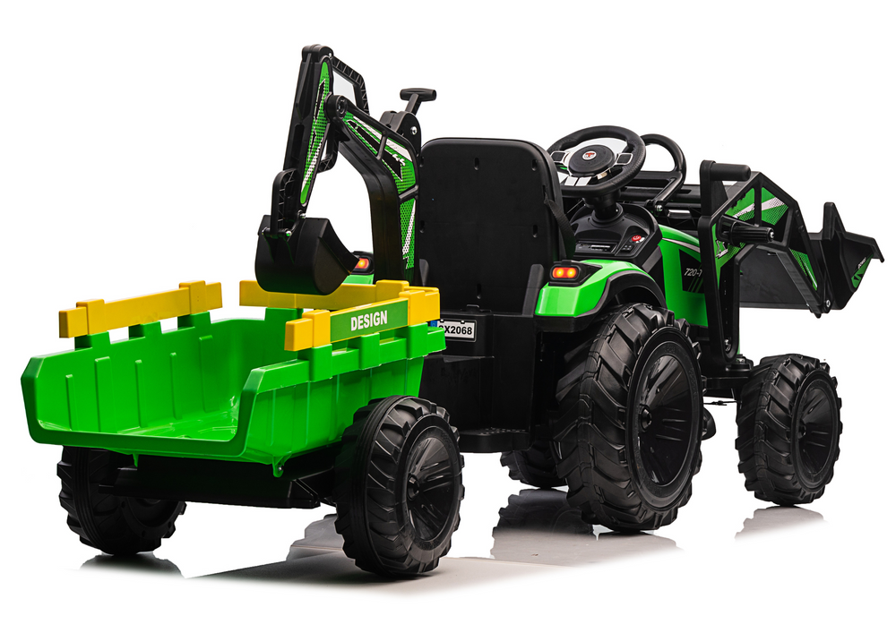 Battery-powered excavator with trailer SX2068 Green - attēls 5