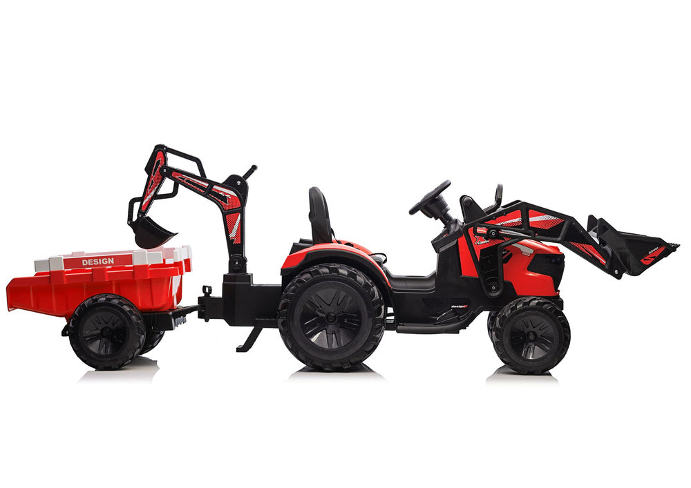 Battery-Powered Excavator with Trailer SX2068 Red - image 5